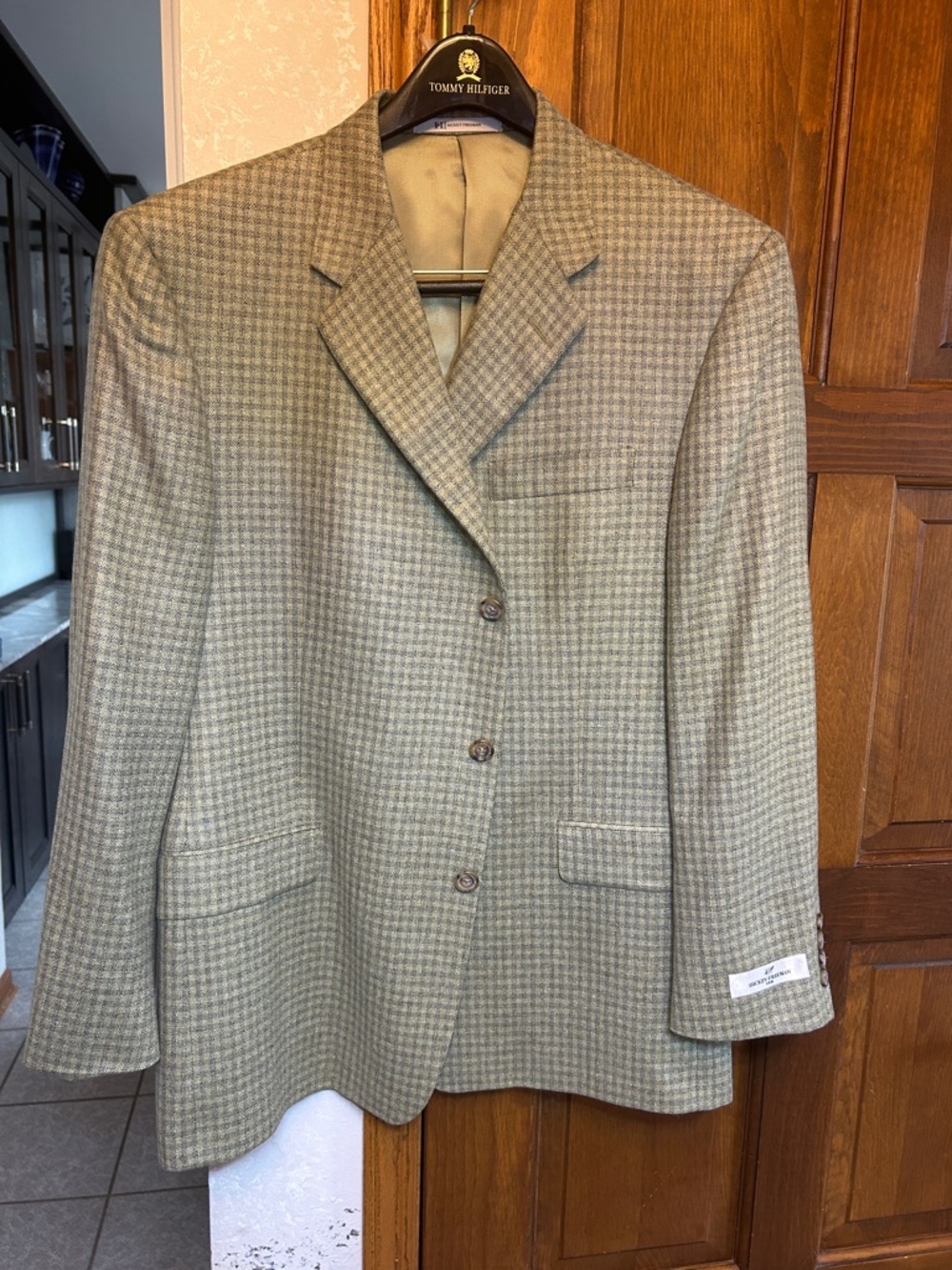 Hickey Freeman Men's Blazer in Olive and Tan